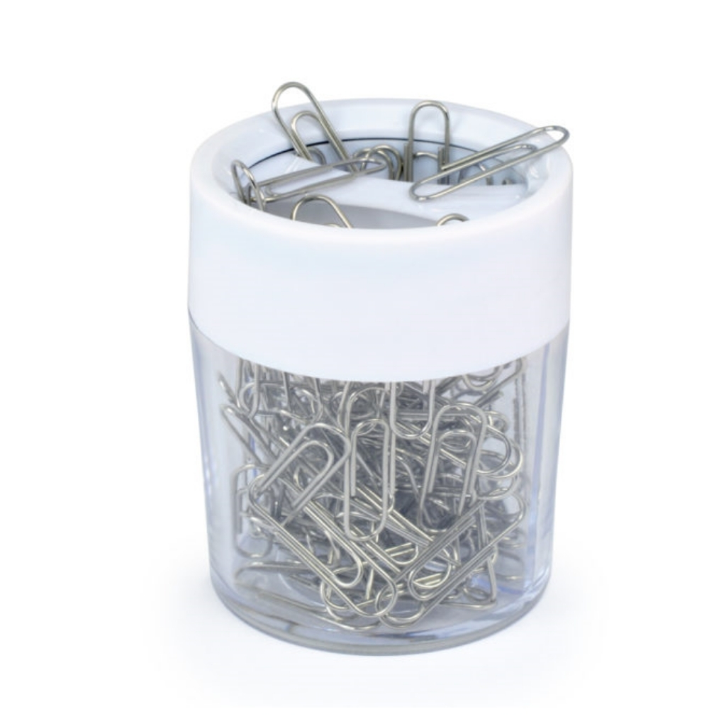 RAPESCO UK CLIP HOLDER SUPPLIED WITH 100 MEDIUM PAPER CLIPS